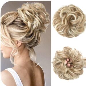 CJL Large messy bun Blonde Hair Bun Extension Premium Quality Hair